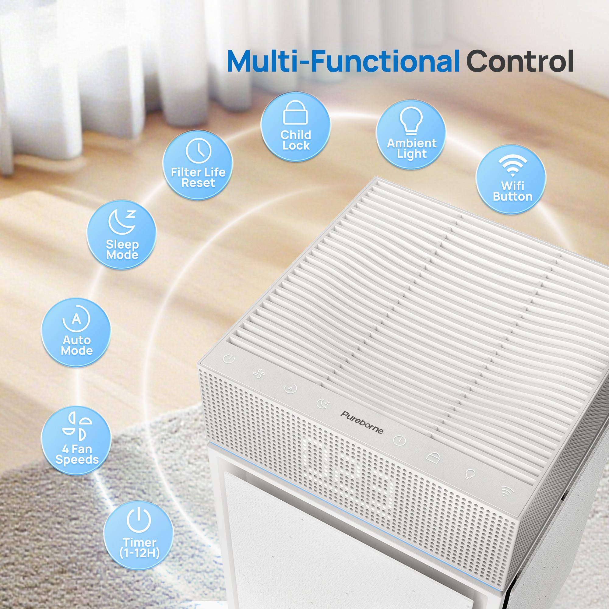 Pureborne 6866 Smart Air Purifier